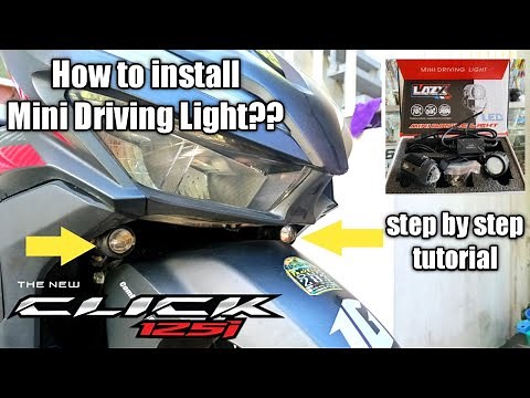 HOW TO INSTALL MINI DRIVING LIGHT ON HONDA CLICK 125i | STEP BY STEP TUTORIAL