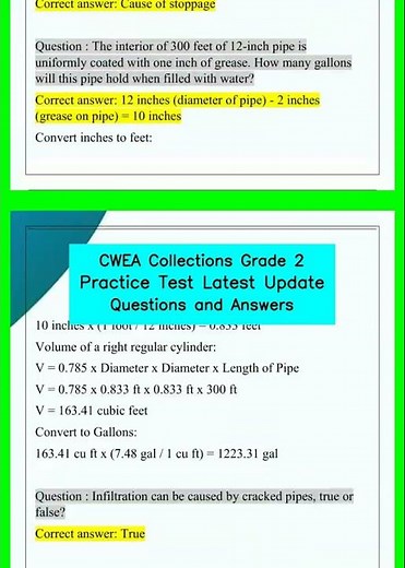 CWEA Collections Grade 2 Practice Test Latest Update Questions and Answers video