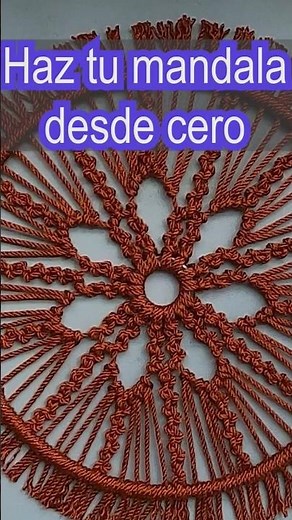 Mandala en macramé paso a paso ✨️#macramedesign #macrame #macramewallart #mandala