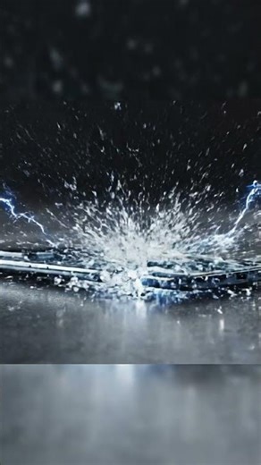 Glass Phone Shatters in Slow Motion