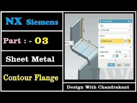 NX 111 | Sheet metal tutorial | contour flange in NX 11
