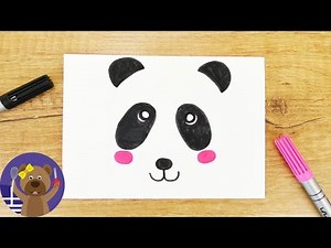 Ζωγραφίζουμε ένα αρκουδάκι Πάντα, KAWAII.