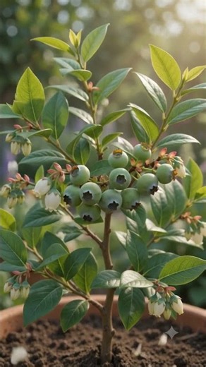 10-Second Seed to Blueberry Magic! (ASMR) 🫐#blueberry #ai