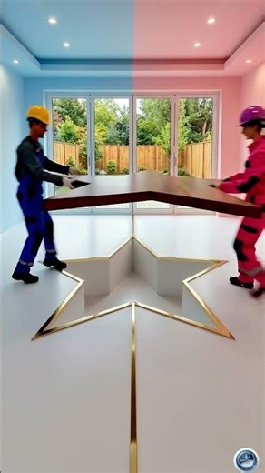 THIS DOUBLE FLOOR IS JUST AMAZING!😱Star vs Heart Room ⭐💖 Final Choice! #epoxy #foryou #fyp