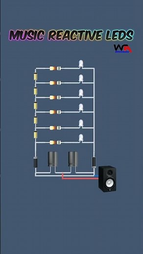 Simple Music Reactive Leds Circuit Diy Electronics Project #musicreactive #diyelectronics