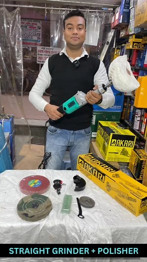 AH Global Solutions || POWER TOOLS || MACHINERY on Instagram: "Akari Straight Grinder (APT-VG -GQ4) 1020W Pro With 1pcs. Spindle, 2pcs. Cotton buffing Wheels (for metal, fibre and acrylic finishing) and 4 Different Types Premium Buffing & Polishing Compound . 🇮🇳All India Delivery Service Available 🚛 (Our Contact Number 📱:+91 73036 28771) . @infoahglobal . #powertools #tools #construction #handtools #toolsofthetrade #dewalt #makita #cordlesstools #electrician #contractor #tool #drill #ingcoin