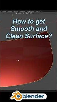 How to get Smooth and Clean Surfaces on Blender? #blender #3dmodeling #blender3d #blendertips