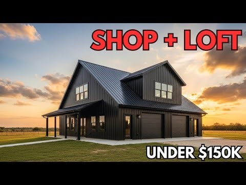 1,200 Sq Ft Barndominium with Shop + Loft | Complete Cost Breakdown Under $150K