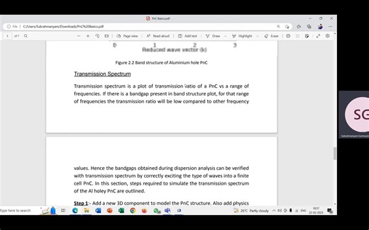 Phononic Crystal COMSOL Simulation Tutorial (Part II) Transmission Spectrum