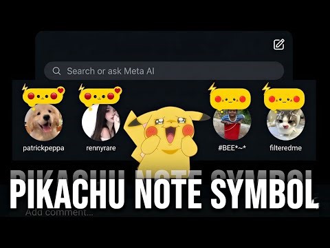 Instagram Pikachu Note | How To Add Viral Pikachu Note On Instagram | Instagram Pikachu Symbol