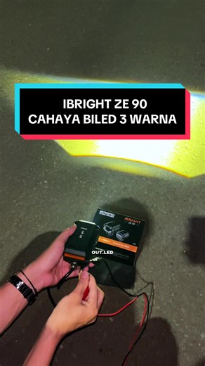 Lampu tembak cahaya biled dari ibright Ze 90 bisa 3 warna cocok untuk segala cuaca/ Allweather #minibiled #miniprojector #soundviral #fyp