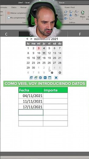 ✅Cómo insertar FECHAS en #excel con un calendario