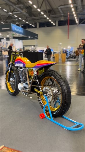 BREE on Instagram: "Last years @intermot SR 500🟡🟡 . . #intermot #sr #yamaha #caféracer #custom #build #virals #flattrack #sr500 #supermoto #kedo #custombike #caferacerofinstagram #customized #bike #bikebound #"