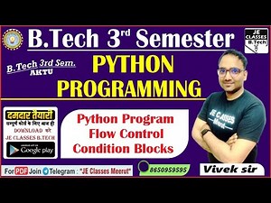 #01 Python Programming Unit-02 LEC-01 Class By Vivek Sir || B.Tech Special || AKTU 2nd Year