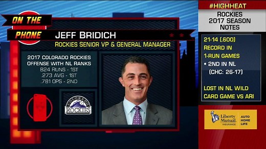 Colorado Rockies GM Jeff Bridich joined Chris Russo on High Heat to talk about signing Wade Davis and more. | MLB Network