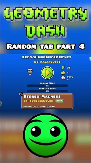 RANDOM TAB PART 4 #foryou #gaming #gameplay #gd #fyp #viral #shortsviral #shortsgd #geometrydash
