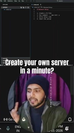 Create Server with Express.js in 60 Seconds 🚀 | Node.js Tutorial