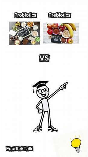 Probiotics vs Prebiotics What's the difference? #foodtech #foodtalk #foodindustry #contentcreator