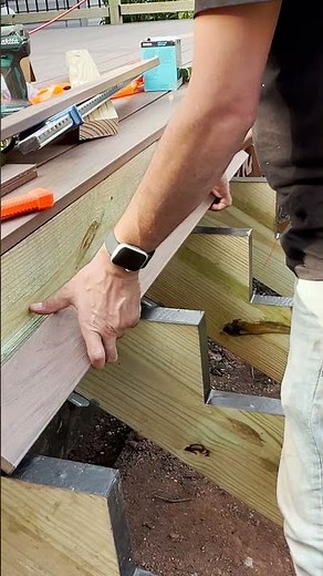 Deck Stairs Installation and Composite Decking #diytips #diy