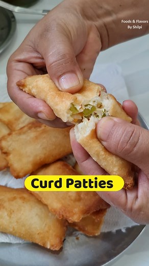 3.2M views · 40K reactions | Special Yogurd Snack - Dahi se Banaye Crispy Nashta ताजे दही से बना मजेदार नाश्ता Curd Patties #FoodsAndFlavors #RecipesByShilpi #FoodsAndFlavorsByShilpi #recipe #Recipes #IndianRecipes #Cooking #IndianRecipes #reels | Foods And Flavors | Facebook