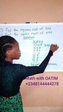 👉 How to Find the Square Root of 256 (Easy Method!) | Step-by-Step Explanation. 📞+2348144444278