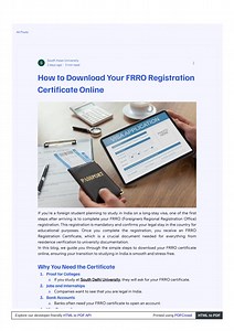 How to Download Your FRRO Registration Certificate Online - SlideServe