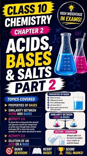 This Confuses Everyone 😳 | Acids & Bases Class 10 Science Ch 2 Acids, Bases & Salts Important Notes