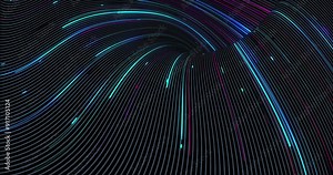 Abstract digital network data background, 3D rendering illustration Digital graphic abstraction design wallpaper. Abstract technology background. Digital data visualization. Big data code representat