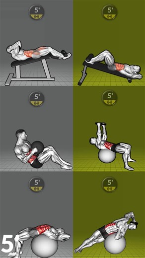 ‏6 Unique abs exercise