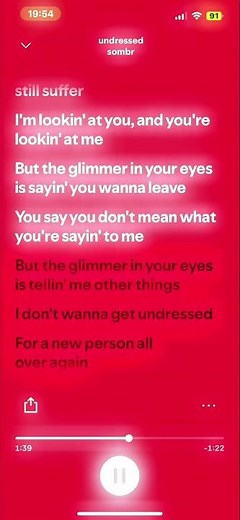 Undressed - Sombr (lyrics)