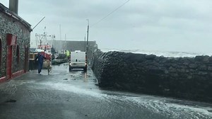 Video from Balbriggan harbour outside Bed nightclub and O'Shea's lounge, If the snow doesn't get you the sea water will... | Balbriggan.info