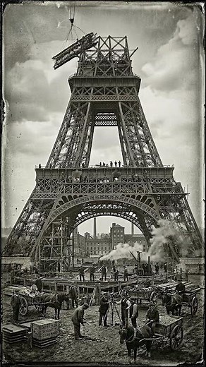 How the Eiffel Tower Was Built in 1887