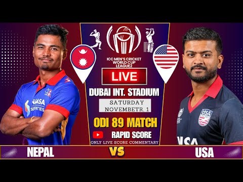 NEPAL VS USA ICC CWC LEAGUE 2 LIVE SCORE & COMMENTARY | ICC MEN'S ODI WC LEAGUE 2 | RAPID SCORE