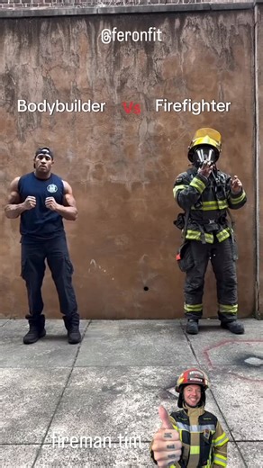 𝗧𝗶𝗺 𝗠𝗲ssner on Instagram: "Bodybuilder vs Firefighter Remix @ferronfit #feuerwehr #firefighter #fittnes #bodybuilding #thinredline"