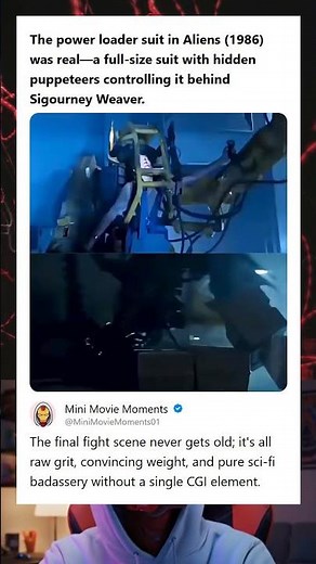 Aliens 1986 Power Loader Was a Real Full-Size Suit Controlled by Hidden Puppeteers