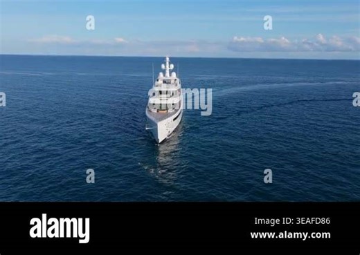 Yacht sailing at sea. Luxury private yacht in sea. Motor yacht luxury vessel. Boat motor aerial. Vacation on summer. Aerial view motorboat. Luxury lifestyle. Vacation on summer. Yacht at sea Stock Video Footage - Alamy