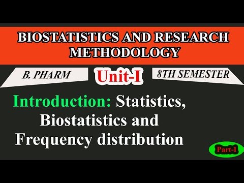 B. Pharm 8th sem | Introduction of Statistics Biostatistics Frequency distribution #bpharm