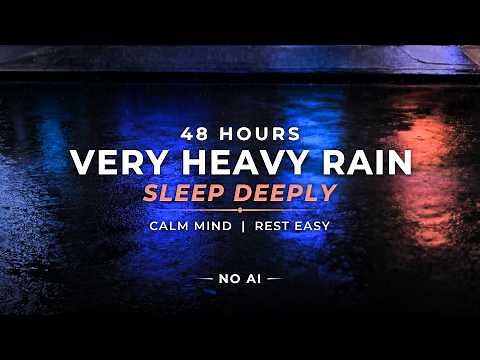 Deep Sleep FAST – Very Heavy Rain | 48 Hours (NO AI)