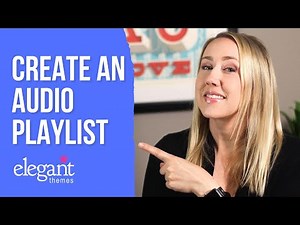How do you create an audio playlist using the Divi theme?