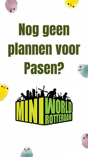 21 reactions | PAASSPEURTOCHT 2025 Van 16 t/m 20 april kun je bij Miniworld Rotterdam op zoek naar onze kuikens tijdens de paasspeurtocht. Vind ze allemaal en verdien een leuke beloning! Plan je bezoek via de link in onze bio! Tot snel!  #miniworld #miniworldrotterdam #rotterdam #dagjeuit #pasen #easter #kuiken #paasei #kinderen #kids #uitje | Miniworld Rotterdam | Facebook
