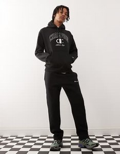 Champion straight leg joggers in black   | ASOS