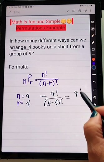 Example of Permutations// Problem Involving Permutations #shortsyoutube #shortvideo #shorts