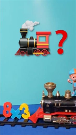 Can Blippi Drive the MATH TRAIN🚂? Solve the problems and go VROOM! #math #shorts