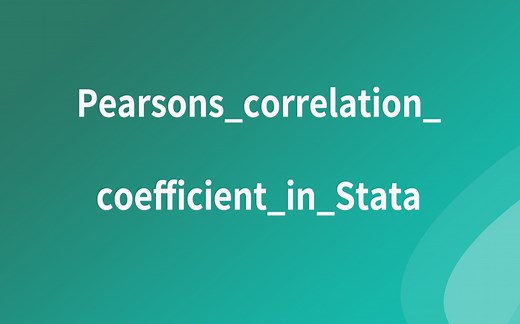 Stata软件教程--Pearsons_correlation_coefficient_in_Stata
