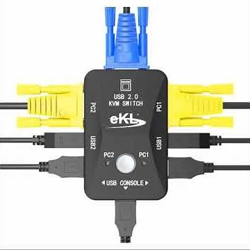 2 Port USB VGA KVM Switch Box