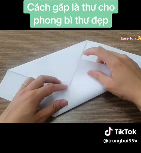 Cách gấp lá thư đẹp cho phong bì gửi đi