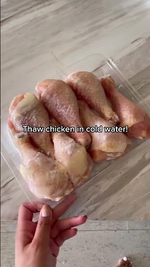 Thawing chicken safely in cold water takes effort but is effective