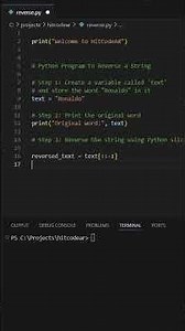 Python Trick: Reverse Ronaldo’s Name in 1 Line! 🐍⚽ | Python String Reverse Tutorial #python #coding