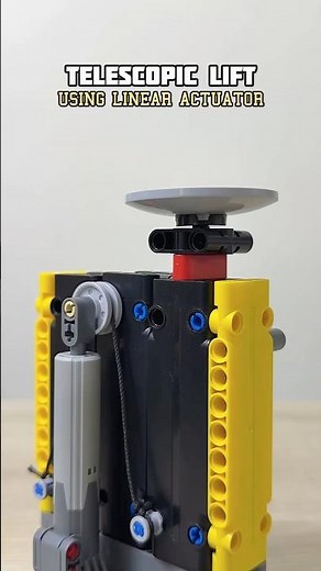 Telescopic Lift Using Linear Actuator #lego #legotechnic #mechanism