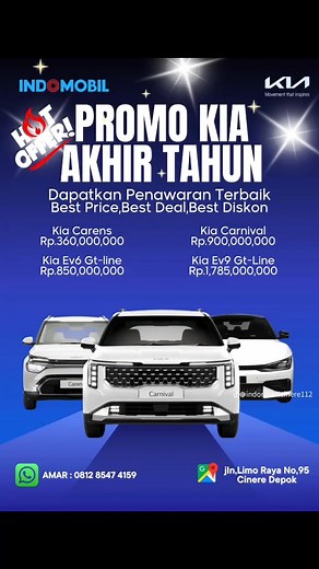 SPECIAL PROMO KIA 2025 Melayani Pembelian Cash-Kredit-COP-Fleet...